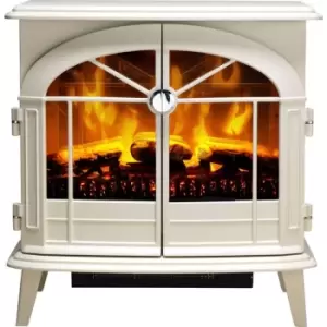 Image of Dimplex Fullerton FLN20 Log Effect Electric Stove With Remote Control - Cream
