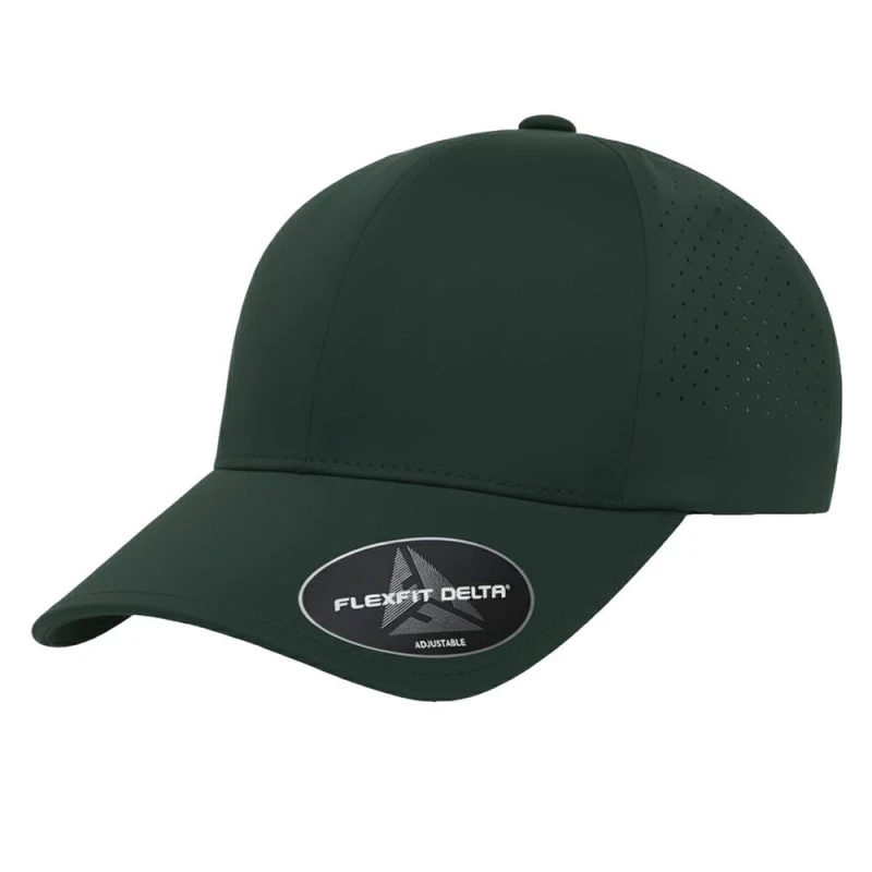 Image of Flexfit Mens Delta Snapback Trucker Cap in Dark Green Dark Green Male One Size