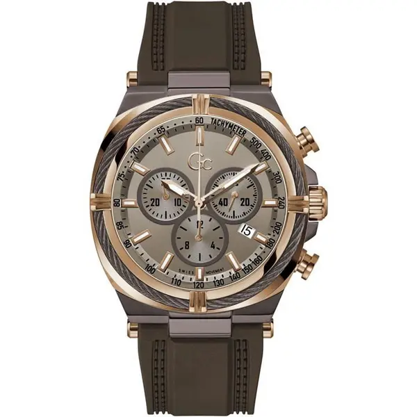 Image of Gc Gc IronClass Watch Z32004G1MF - Two tone, Beige and Brown One Size