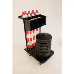 Image of Slingsby Trolley With 6 Fillable Base Posts, 1 x 8m Chain, 1 Pack of Connectors/