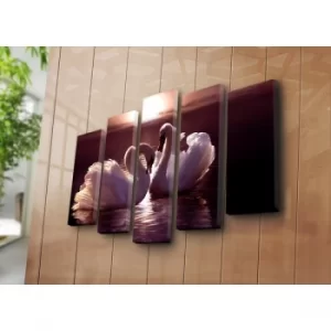 Image of 5PATK-34 Multicolor Decorative Canvas Painting (5 Pieces)