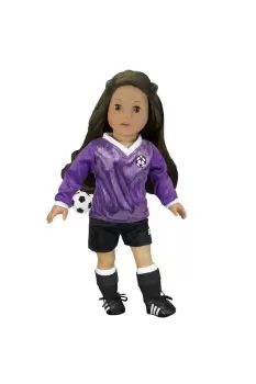Image of Sophia's 18" Doll Footballer Outfit with Accessories & Doll Shoes Set