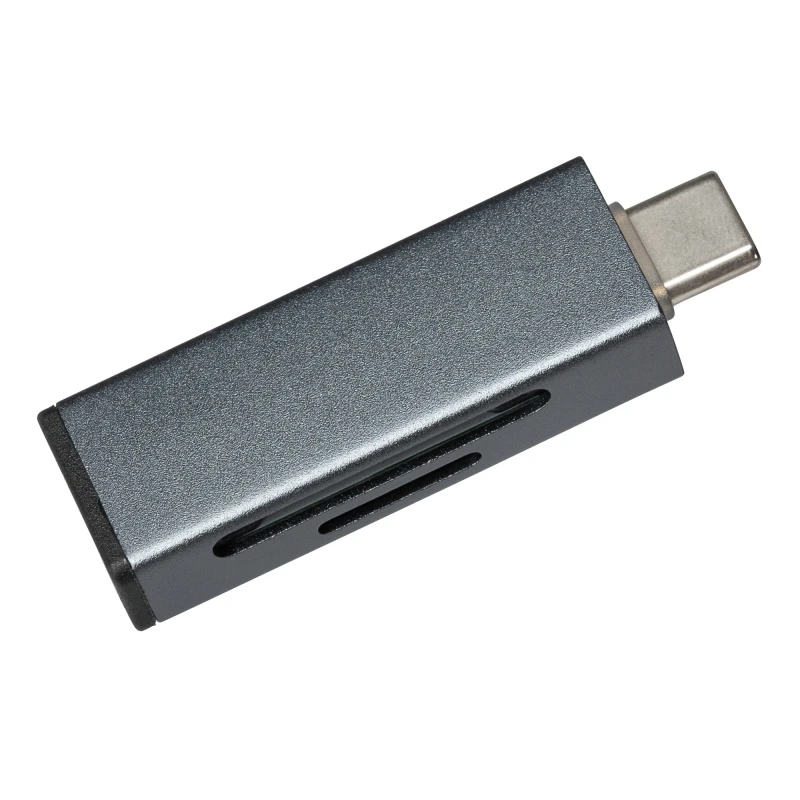 Image of Maplin USB-C SD Card Reader SDXC SDHC MicroSDXC MicroSDHC UHS-I