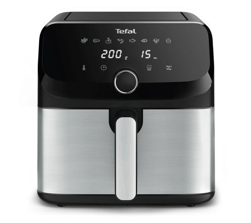 Image of TEFAL Easy Fry Mega EY855D40 Air Fryer - Black & Silver,Silver/Grey 3045380026209