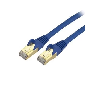 Image of Startech 1ft Blue Shielded Cat6a Molded STP Patch