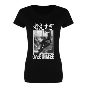 Image of Tokyo Spirit Womens/Ladies Over-Thinker T-Shirt (L) (Black/White)