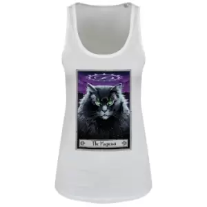 Image of Deadly Tarot Womens/Ladies The Magician Felis Floaty Vest Top (XL) (White)