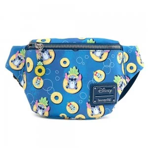 Image of Loungefly Disney Lilo And Stitch Pinneapple Floaty Stitch Fanny Pack