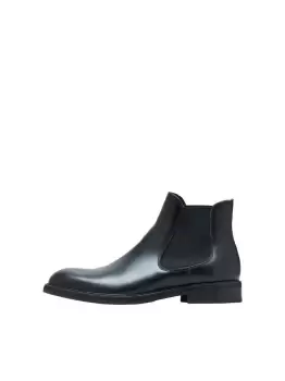 Image of SELECTED Leather Chelsea - Boots Men Black