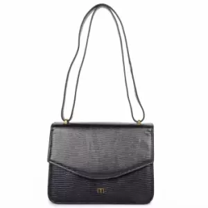 Image of Hermione Flap Shoulder Bag in Leather
