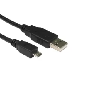 Image of Cables Direct 0.5m USB 2.0 Type A to Micro B Cable in Black
