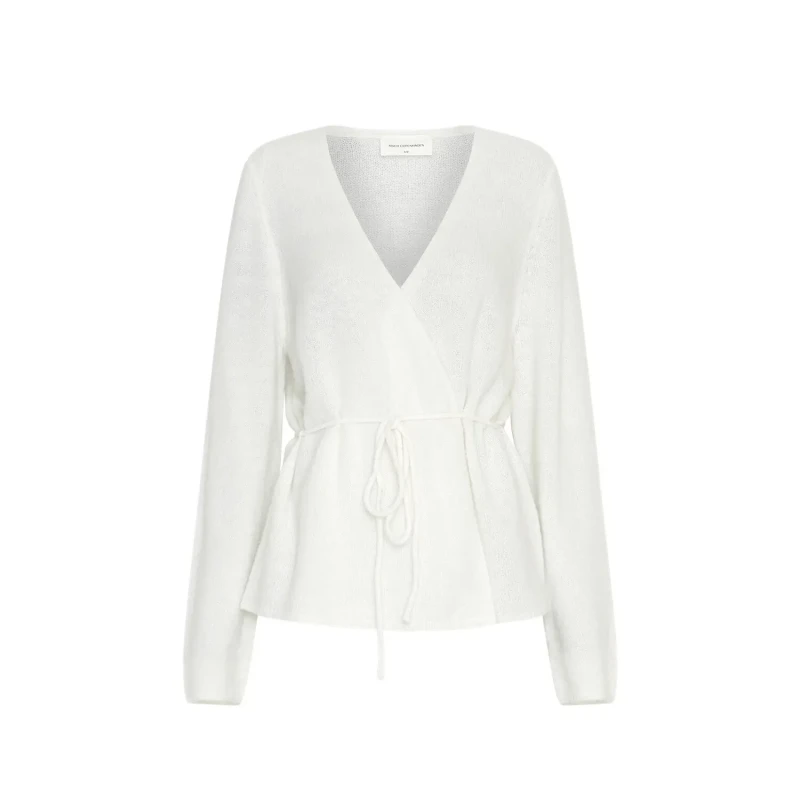 Image of moss copenhagen Womens cardigan Moss Copenhagen Miabelle Hope Wrap Blanc Female M/L