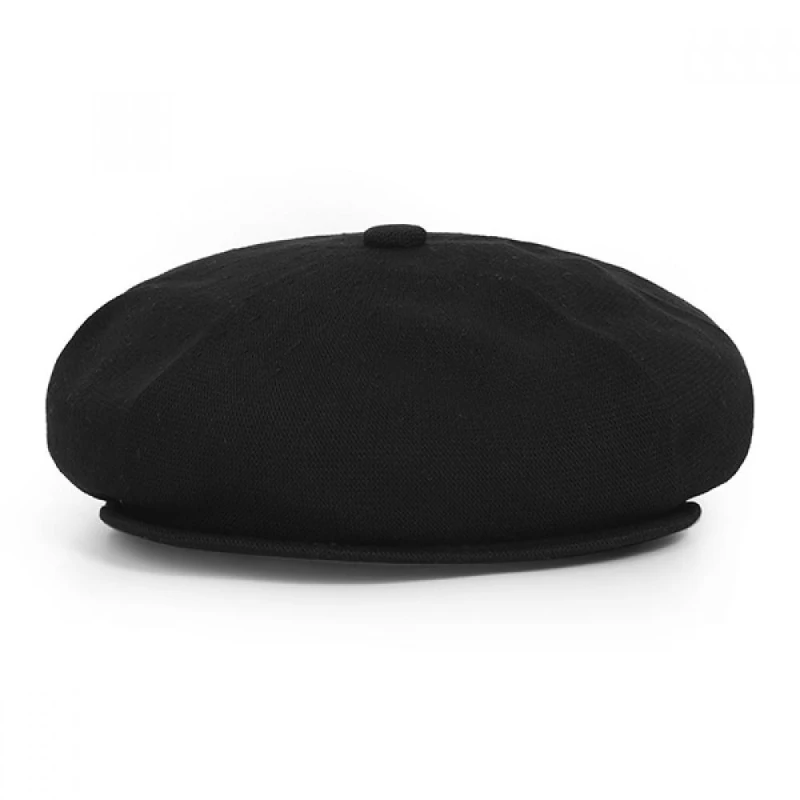 Image of TrendMecca Watches Kangol K3217ht Black Bamboo Hawker Wool News Boy Cap Octagonal Hat K3217HT BLACK (XL)