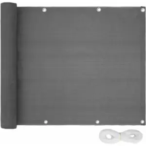Image of Balcony & garden privacy screen (type 2) - garden privacy screen, balcony privacy screen, outdoor privacy screen - grey 75cm - grey