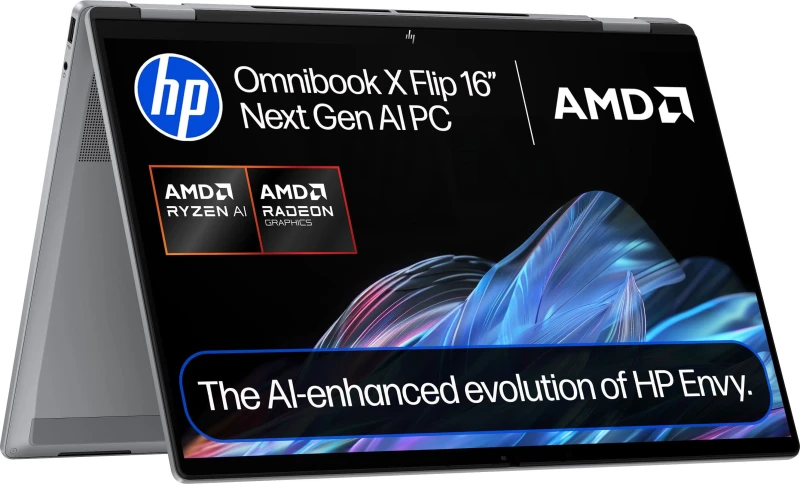 Image of HP OmniBook X Flip 16-ar0004na 16" 2-in-1 Copilot+ Laptop - AMD Ryzen 5, 512GB SSD, 16GB RAM - Lunar Grey