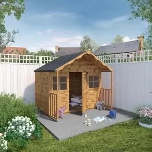 Image of Mercia 6X4 Honeysuckle Apex Shiplap Playhouse - Assembly Service Included Brown