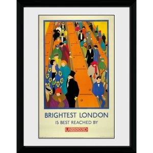 Image of Transport For London Brightest London 12" x 16" Framed Collector Print