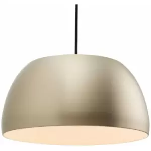 Image of Hanging Ceiling Pendant Light matt nickel Round Metal Lamp Shade Bulb Holder