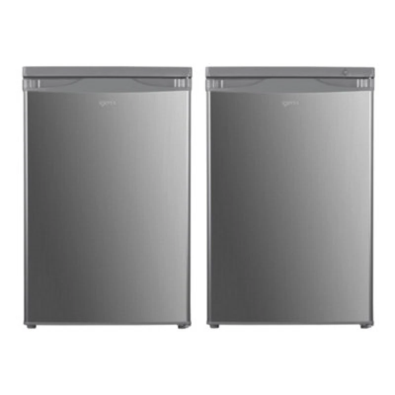 Image of Igenix Freestanding Under Counter Larder Fridge & Freezer Set, Reversible Doors, 55Cm Wide, Silver