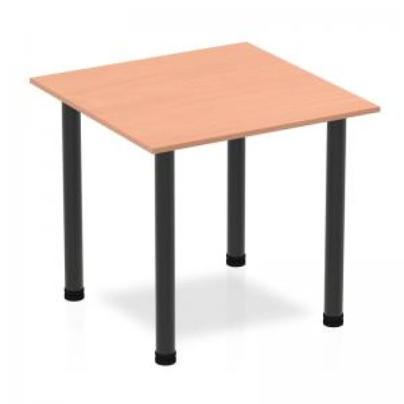 Image of Dynamic Impulse 800mm Square Table Beech Top Black Post Leg BF00361