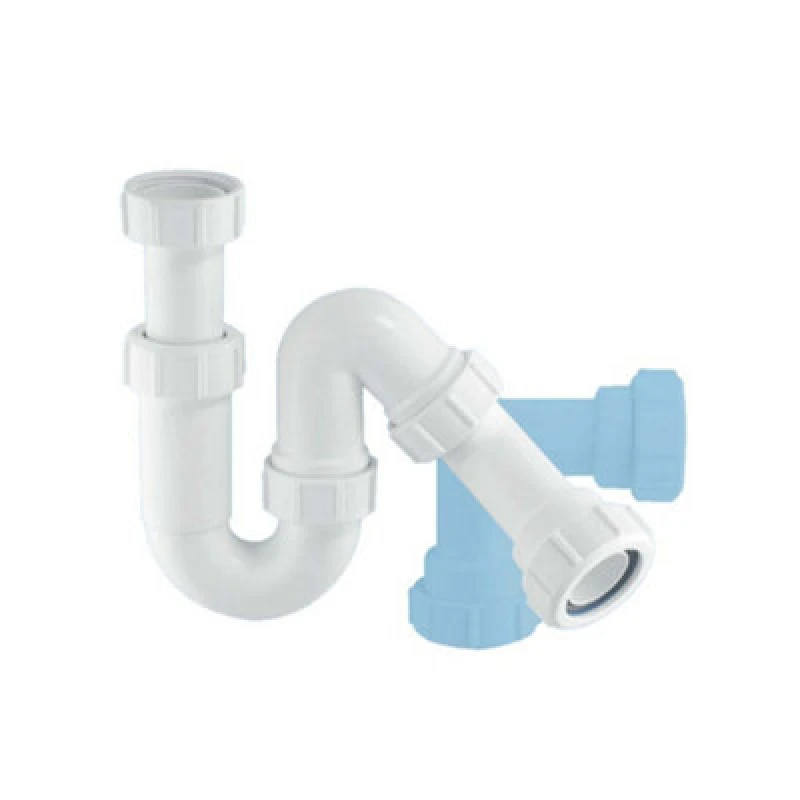 Image of Mcalpine Tp10 Bathroom 75mm Water Seal Tubular Swivel All One Trap With Multifit Compression Outlet Durable Polypropylene