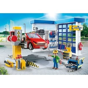 Image of Playmobil - City Life Vehicle World Garage and Workshop with Car Playset