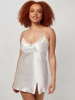 Image of Boux Avenue Maisie Chemise - Ivory, Ivory, Size 18, Women