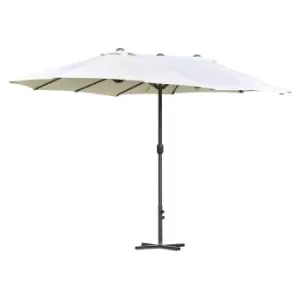 Image of Outsunny 4.6m Double Canopy Parasol (base not included) - Cream White