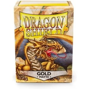 Image of Dragon Shield Gold Matte Card Sleeves - 100 Sleeves