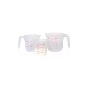 Image of Plastic Measuring Jugs, Set of Three - Kitchencraft