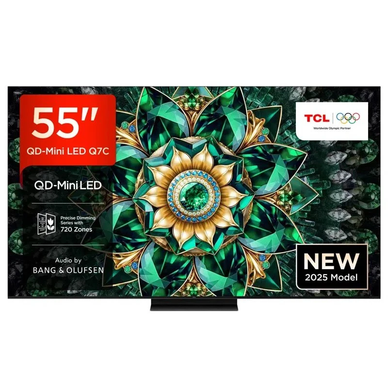 Image of TCL Q7C 55" 4K QD-Mini LED Ultra HD Smart TV 55Q7C-UK Metallic