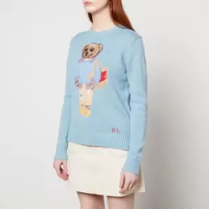 Image of Polo Ralph Lauren Womens Beach Bear Jumper - Chambray Multi - XS