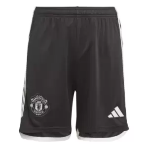 Image of adidas Manchester United Away Shorts 2023 2024 Junior - Black