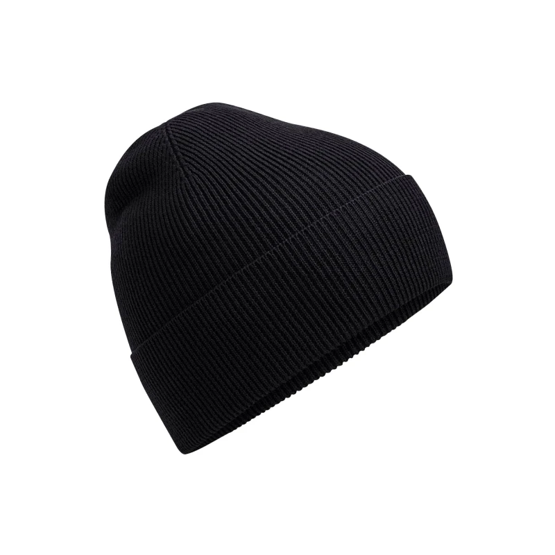 Image of Beechfield Beechfield Men Cotton Fine Knit Beanie in Black One Size Male 5063425890477