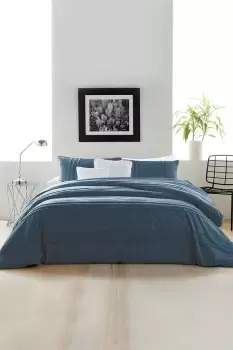 Image of 'Chenille Stripe' Cotton Duvet Cover