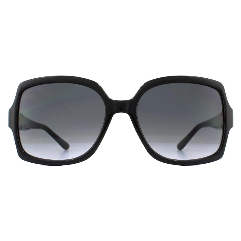 Image of Jimmy Choo Square Black Dark Grey Gradient SAMMI/G/S Sunglasses Black female