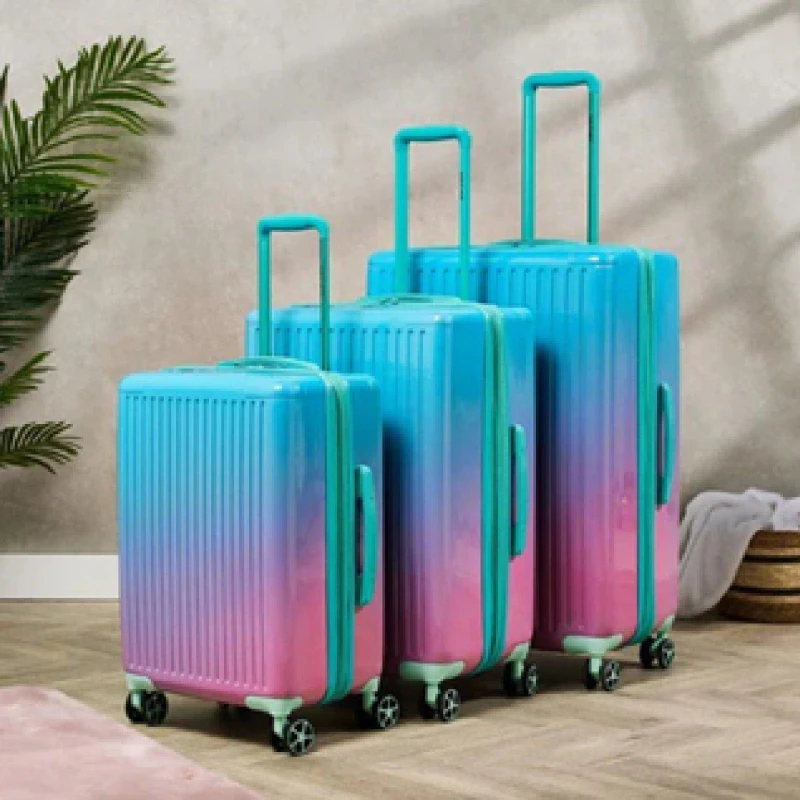 Image of Ifly 3pcs Luggage Set Hardside Spinner Upright Pink