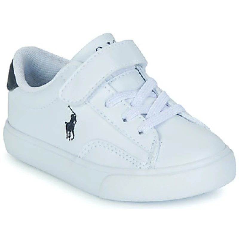 Image of Polo Ralph Lauren white & navy theron v Boys Junior trainers White/Navy UK 12 (EU 30)