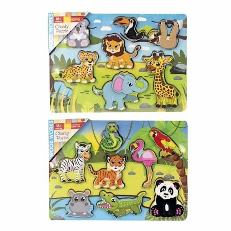 Image of HTI Adventure Chunky Puzzle 2 Animal (One Supplied) Multi