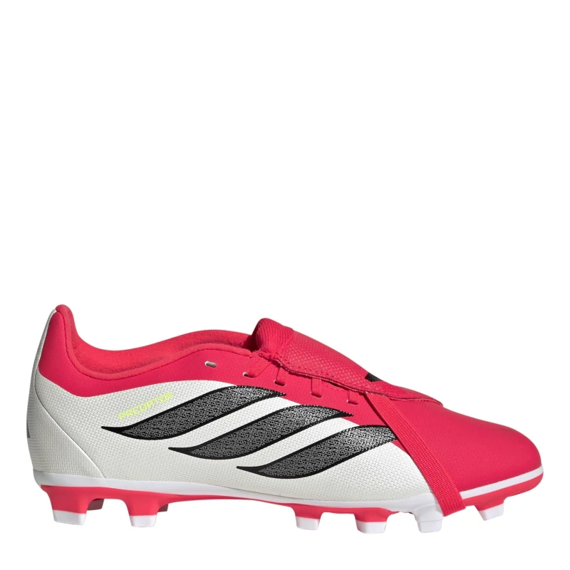 Image of adidas Kids adidas Predator Fold-Over Tongue Club Firm Ground Football Boots Red/Blk/White male 3 (35.5)