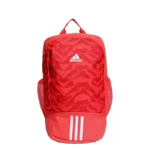 Image of adidas Football Backpack Kids - Bright Red / Better Scarlet