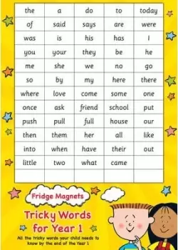 Image of Fridge Magnets Tricky Words for Year 1 by Scholastic