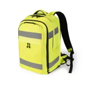 Image of Dicota Hi-Vis backpack Yellow Polyethylene terephthalate (PET),...