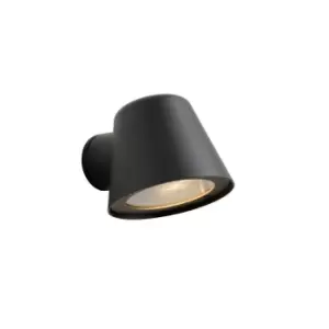 Image of Lucide DingoLed Modern Wall Light Outdoor LED Dim. GU10 1x5W 3000K IP44 Anthracite