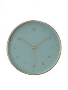 Image of Premier Housewares Elko Gold/Mint Wall Clock