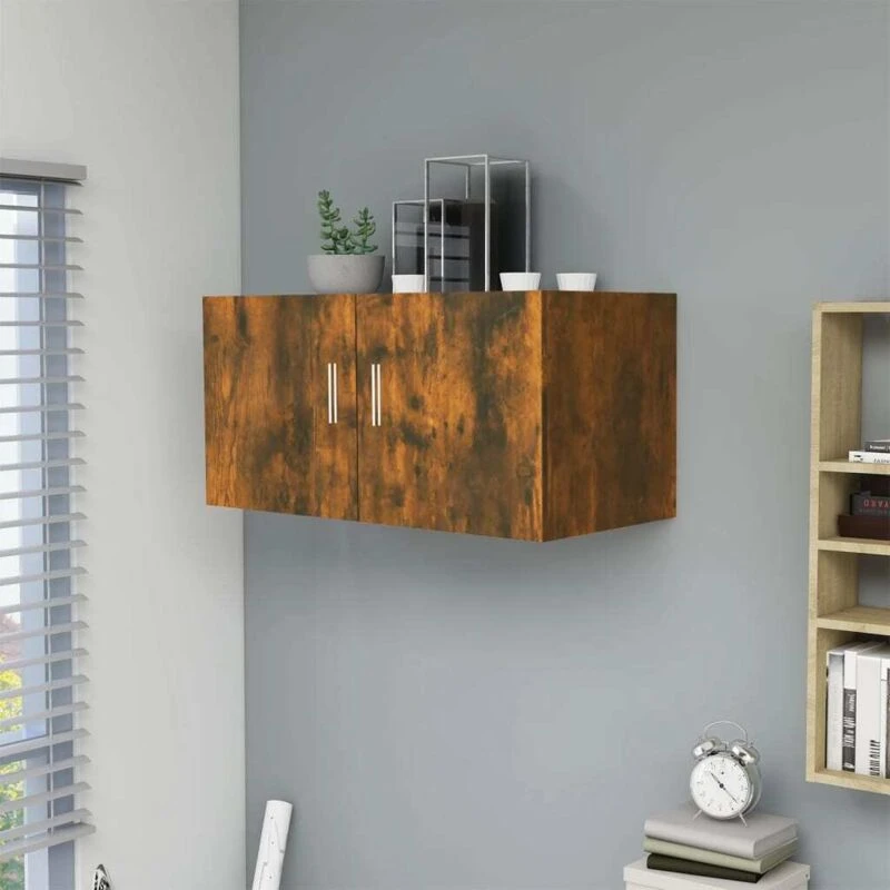 Image of VIDAXL Wall Mounted Cabinet Smoked Oak 80x39x40cm Engineered Wood Vidaxl 8720286976821