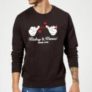 Image of Disney Mickey Mouse Love Hands Sweatshirt - Black