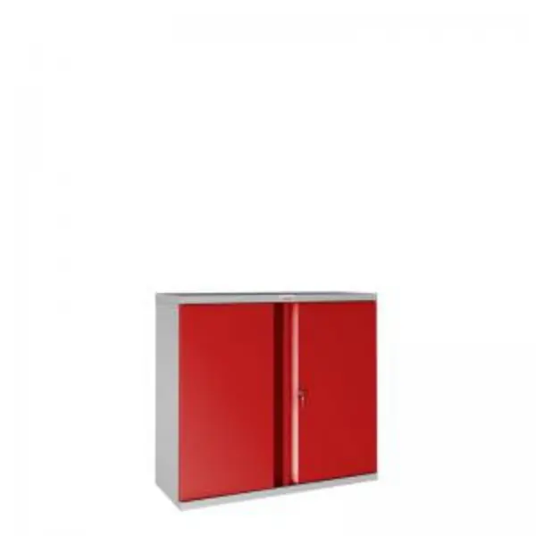 Image of Phoenix SC Series 2 Door 1 Shelf Steel Storage Cupboard Grey Body Red EXR39785PH