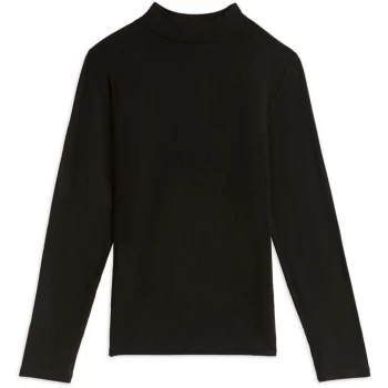 Image of Ted Baker Stormix Long Sleeve Rib Top - BLACK