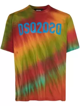 Image of DSQUARED2 Logo Tie Dye T-Shirt